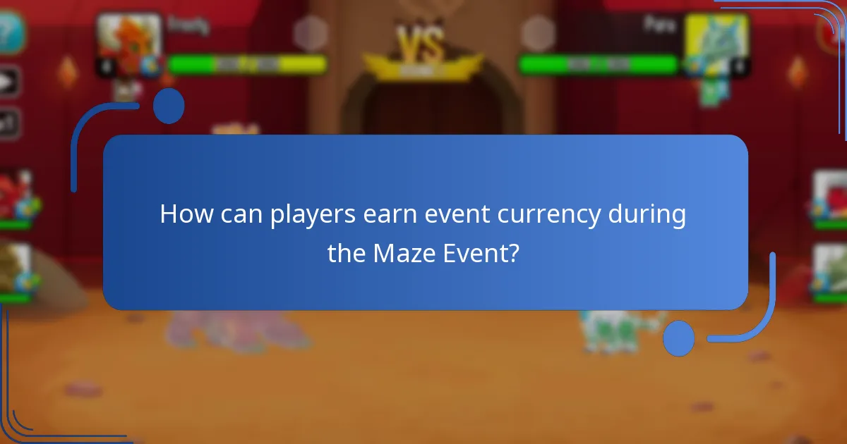 How can players earn event currency during the Maze Event?