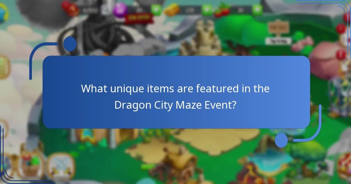 What unique items are featured in the Dragon City Maze Event?